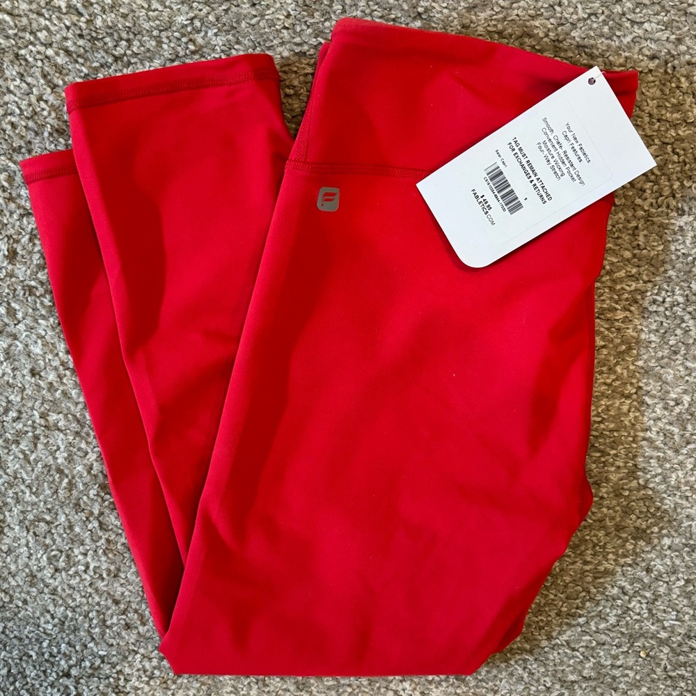 Fabletics Salar Capri. Red. Size Small. NWT.